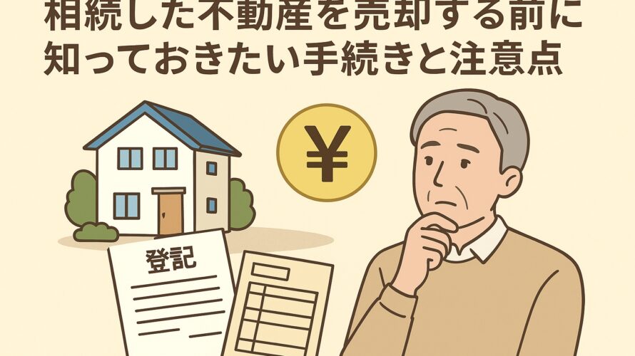 相続した不動産を売却する前に知っておきたい手続きと注意点