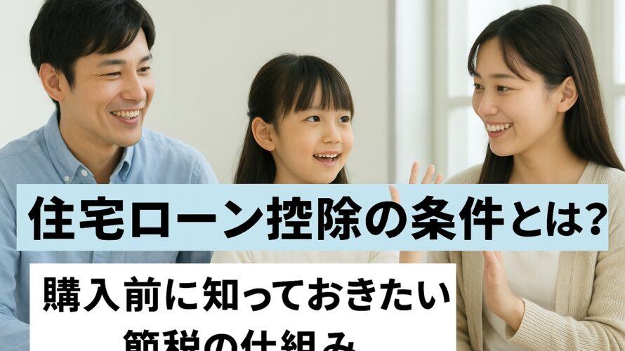 住宅ローン控除の条件とは？購入前に知っておきたい節税の仕組み